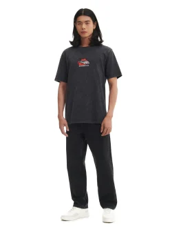Sale T-shirt z efektem acid wash Koszulki