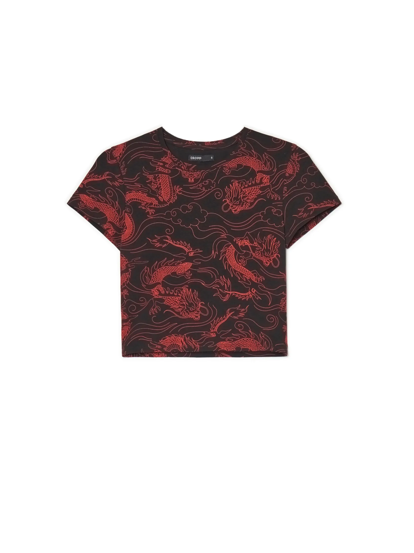 Sale T-shirt z motywem smoków all over Koszulki, Topy