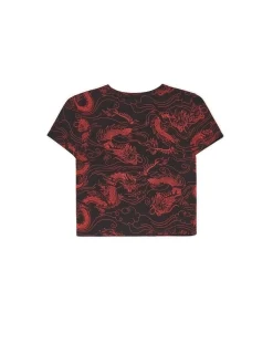 Sale T-shirt z motywem smoków all over Koszulki, Topy