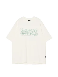 Outlet T-shirt z zielonym nadrukiem Koszulki