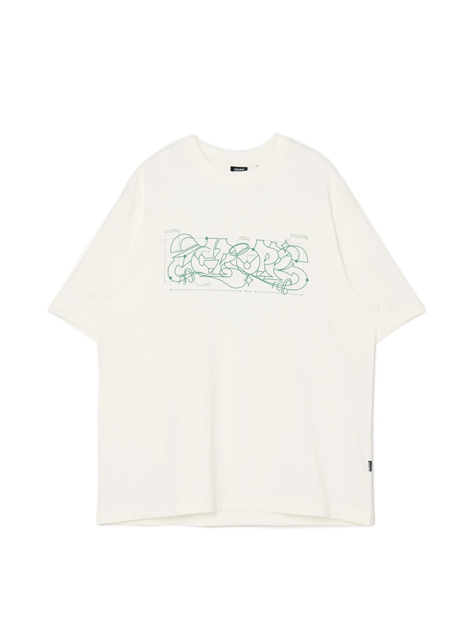 Outlet T-shirt z zielonym nadrukiem Koszulki