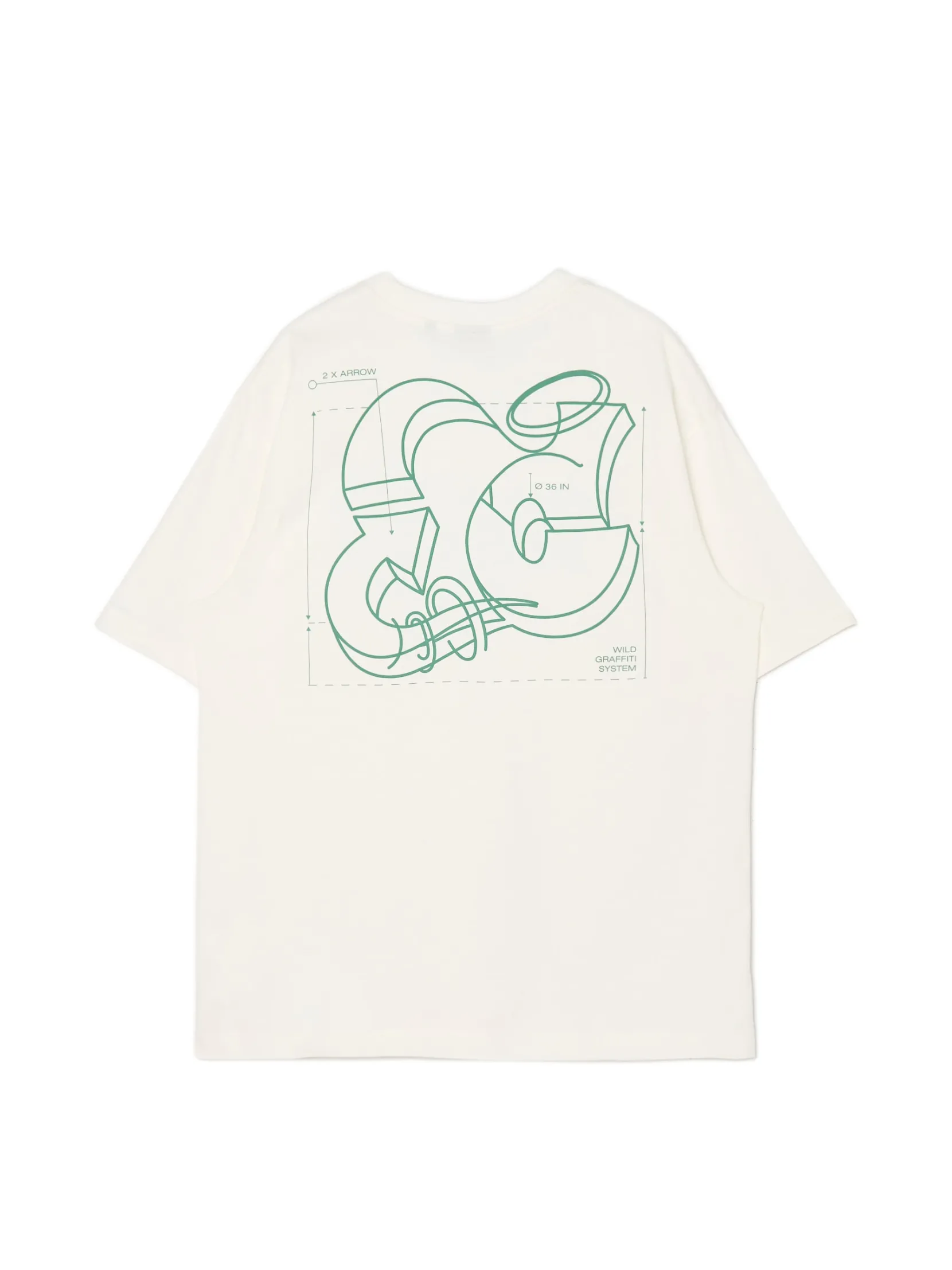 Outlet T-shirt z zielonym nadrukiem Koszulki