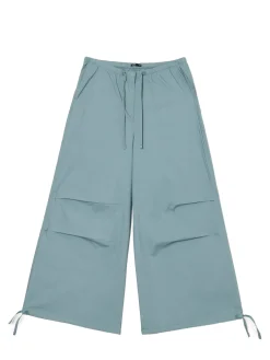 Clearance Turkusowe spodnie wide leg Spodnie