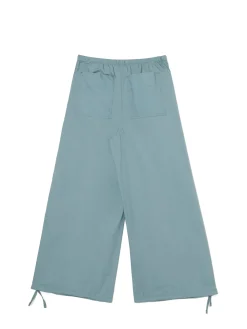 Clearance Turkusowe spodnie wide leg Spodnie
