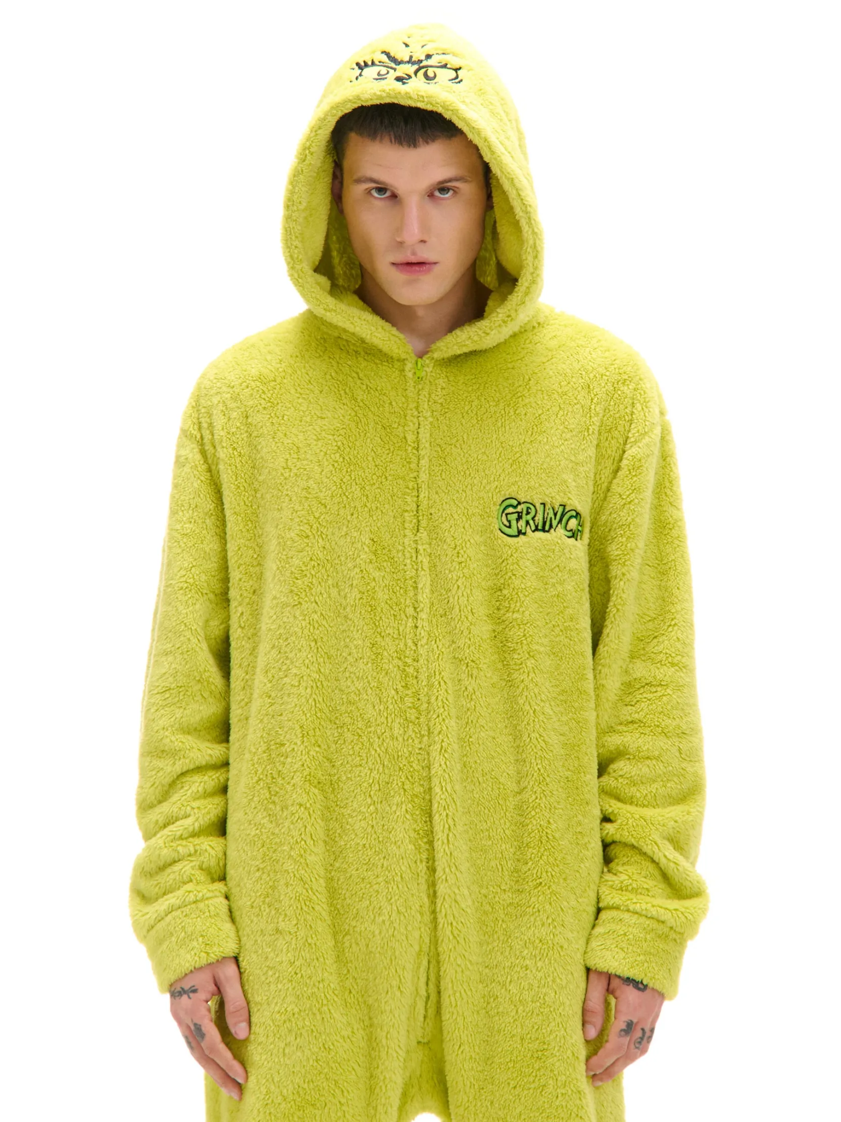 Hot Świąteczna piżama onesie Grinch Cozy|Akcesoria Świąteczne
