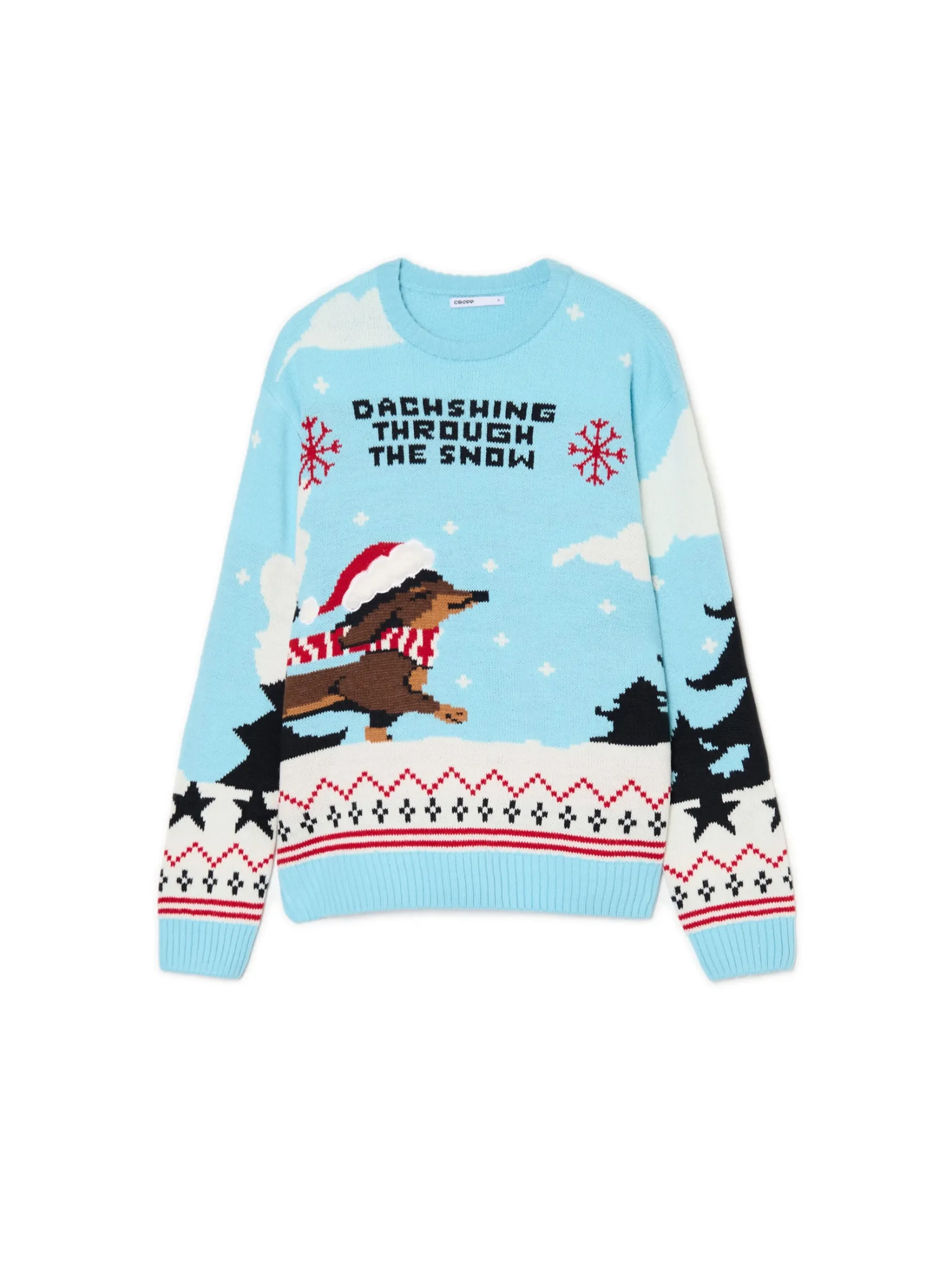Best Świąteczny sweter z jamnikiem Ubrania Świąteczne|Swetry