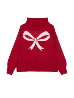 Clearance Świąteczny sweter z kokardką Swetry