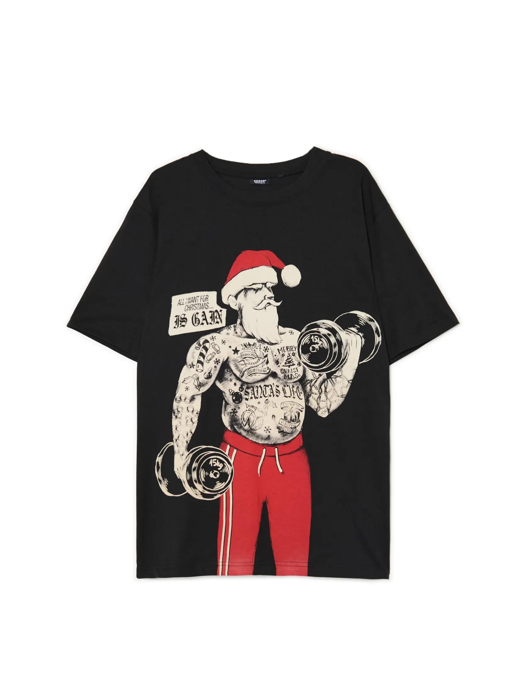 Hot Świąteczny T-shirt z Mikołajem Ubrania Świąteczne|Koszulki