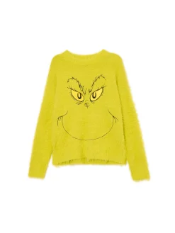 Outlet Świąteczny sweter z Grinchem Ubrania Świąteczne|Swetry