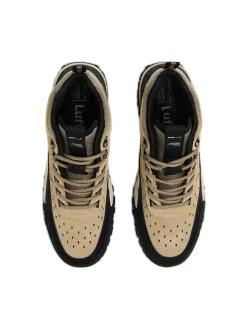 Online Wysokie beżowe sneakersy Za Kostkę