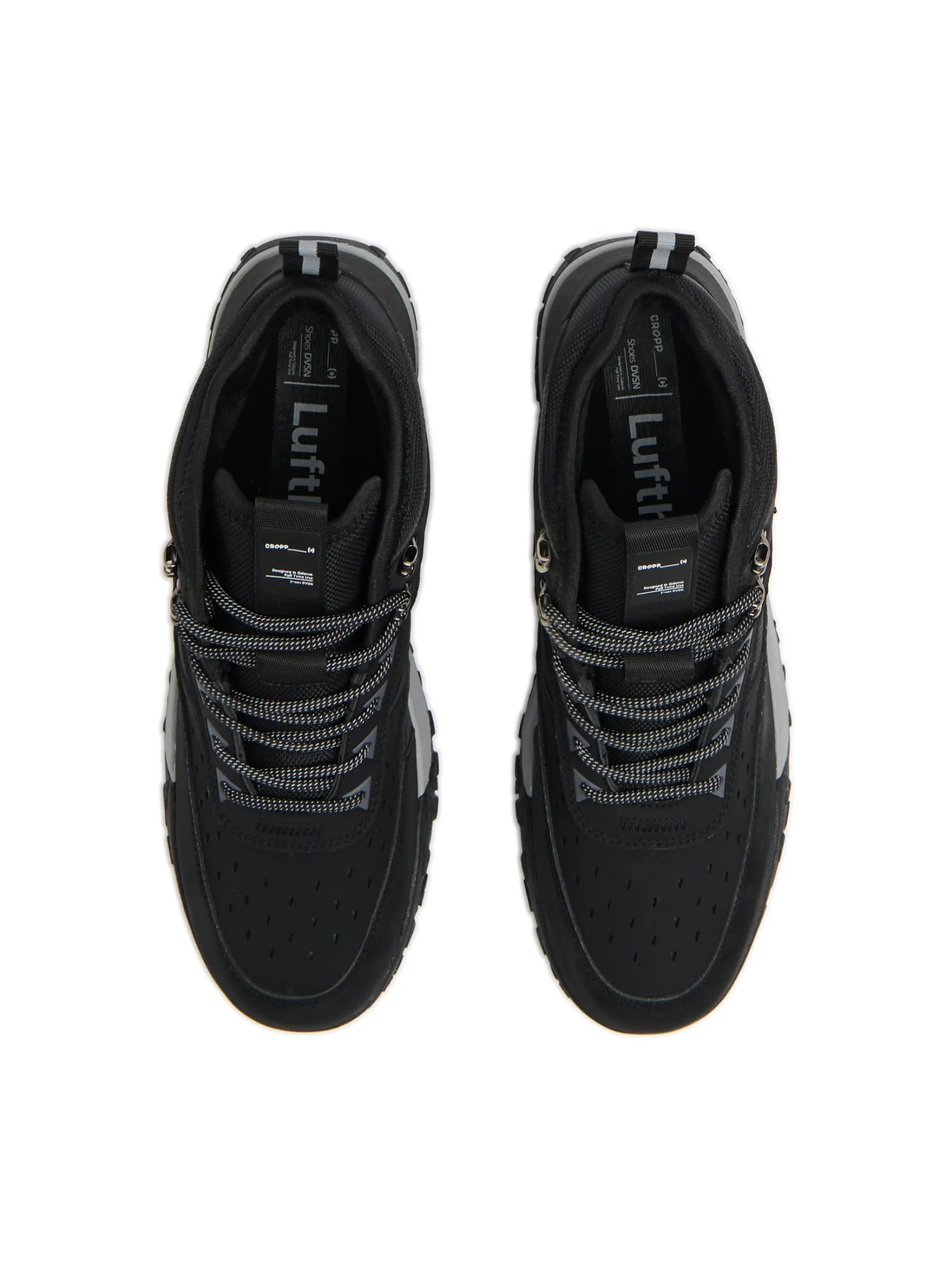 Hot Wysokie czarne sneakersy Za Kostkę