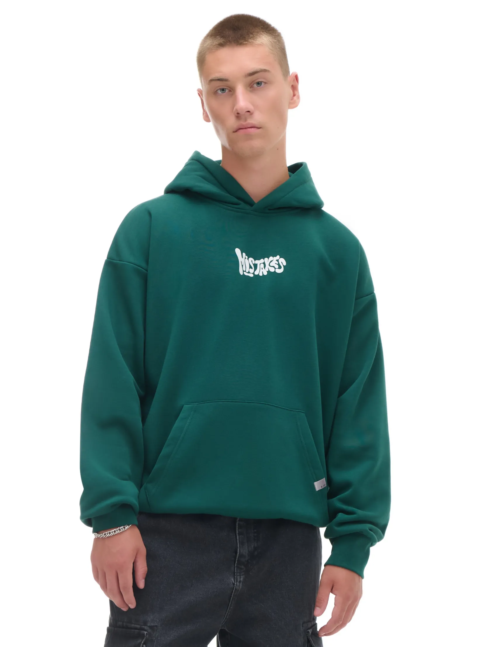 New Zielona bluza hoodie z nadrukiem Bluzy