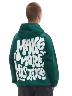 New Zielona bluza hoodie z nadrukiem Bluzy