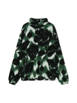 Clearance Zielona polarowa bluza ze stójką Bluzy