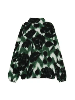Clearance Zielona polarowa bluza ze stójką Bluzy