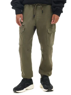 Outlet Zielone joggery cargo Spodnie