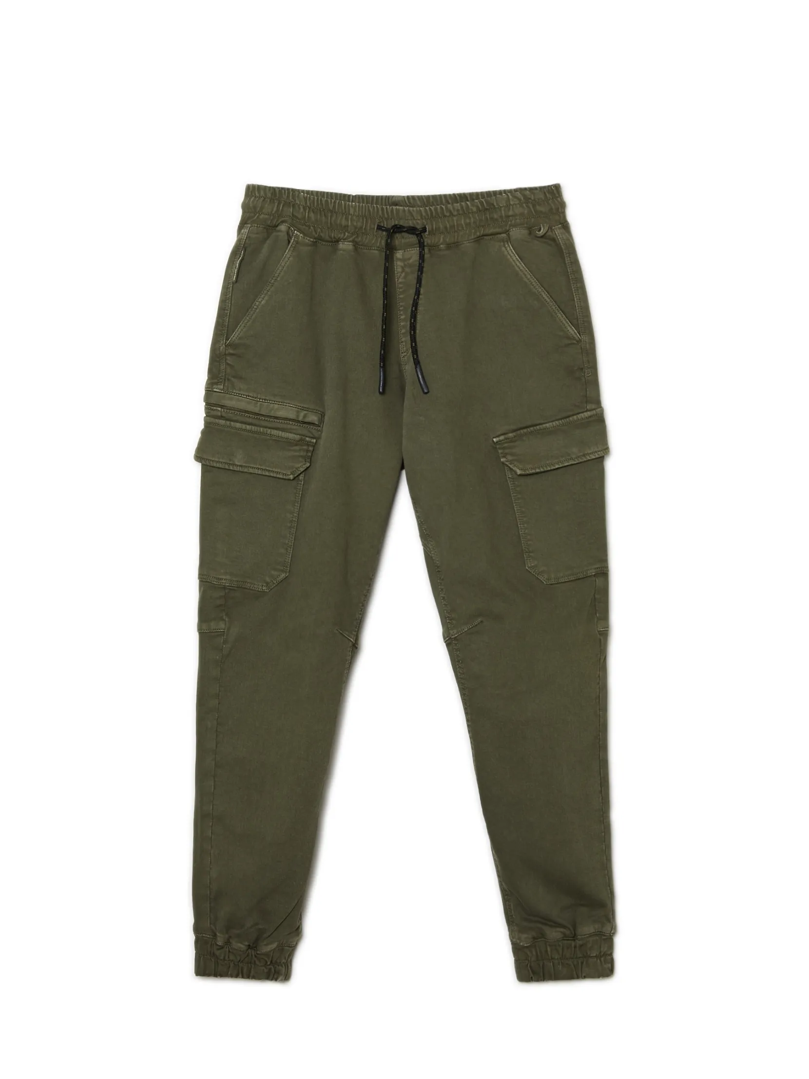 Outlet Zielone joggery cargo Spodnie