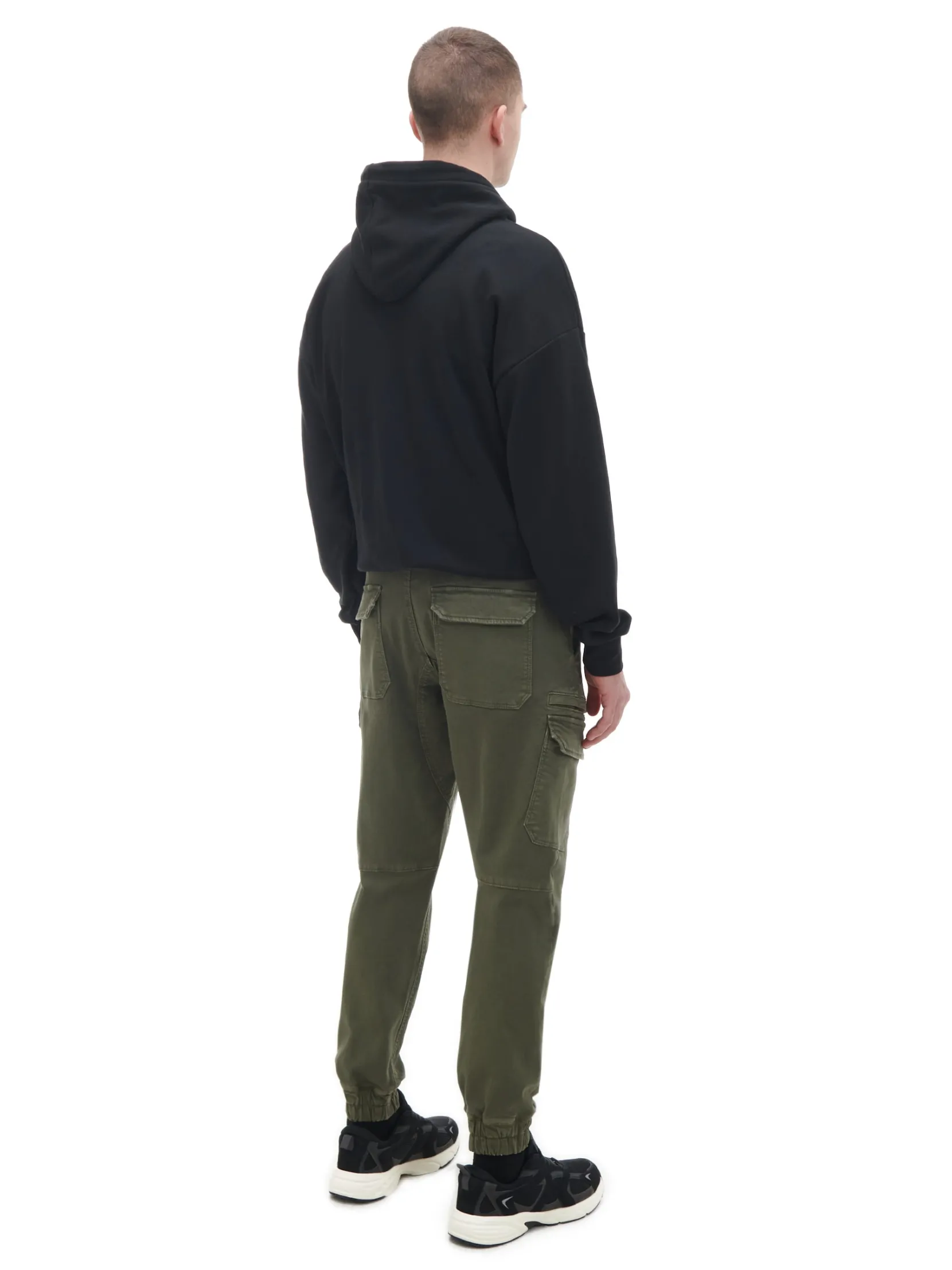 Outlet Zielone joggery cargo Spodnie