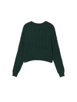 Outlet sweter z warkoczowym splotem Swetry